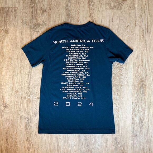 Korn North America Tour 2024 Graphic T-Shirt Blue Medium Band Tee - Picture 2 of 5